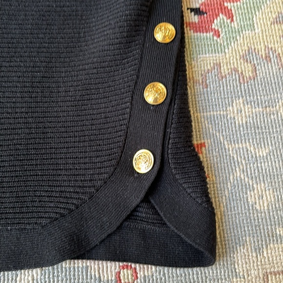Gerard Darel Paris black sweater with brass button embellishment - Picture 2 of 4